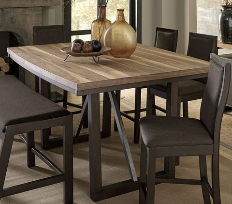 Compson Walnut Counter Height Dining Table From Homelegance | Coleman ... inside Elevate Your Dining Space with a Taylor Counter Height Walnut Table